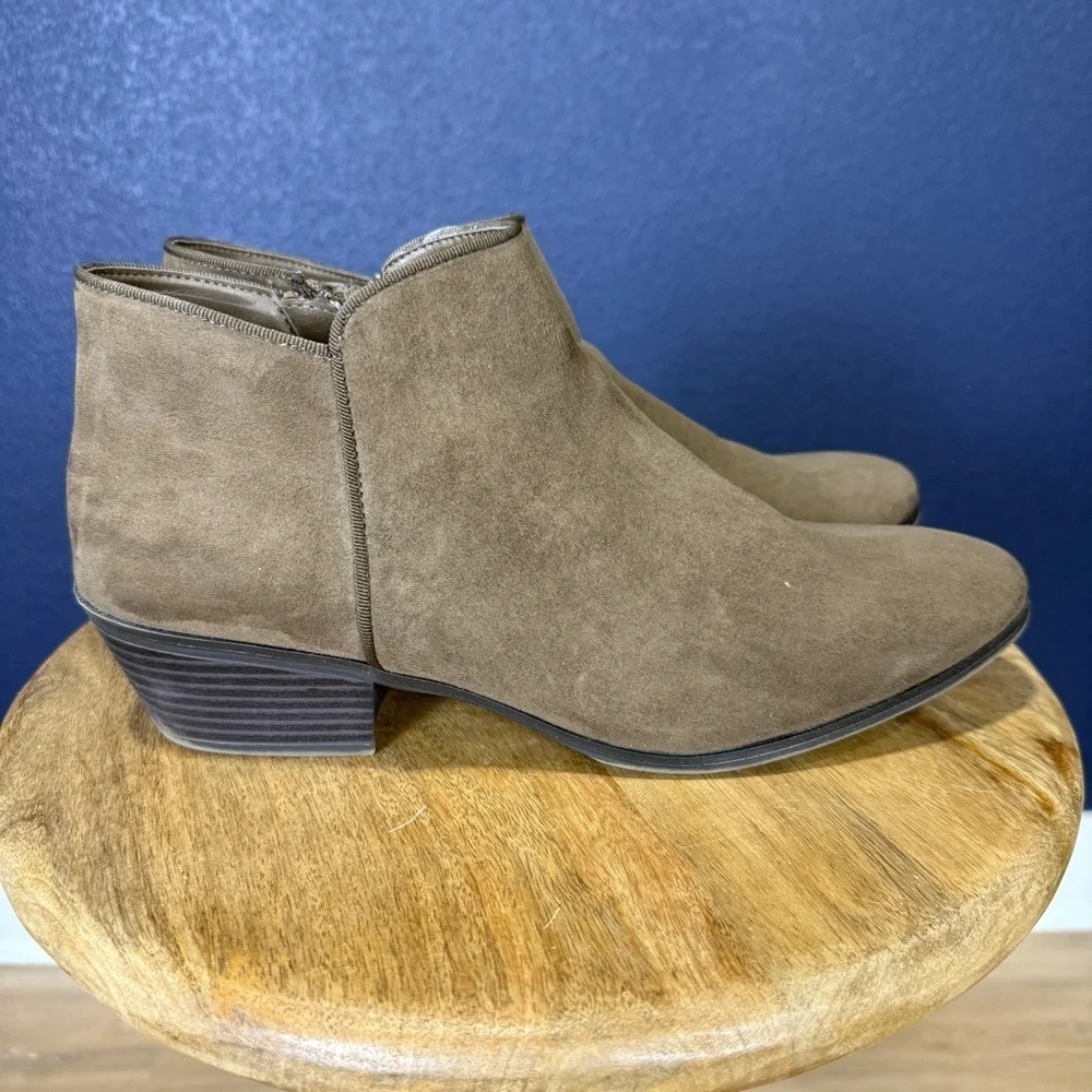 Style & Co for Macy's Taupe Wileyy Ankle Booties, Size 11